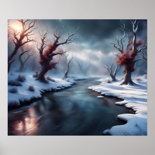 Winter Deep - AI Fantasy Digital Art Print Poster (Framsidan)