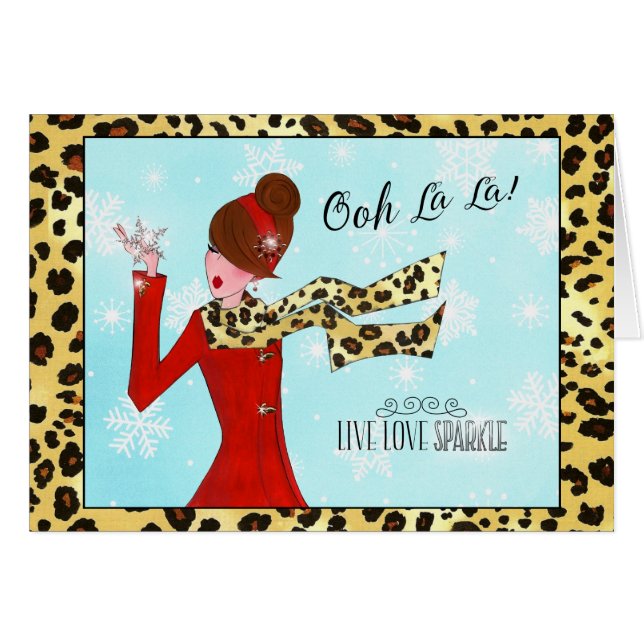 WINTER DIVA - Live Kärlek Gnistra! Hälsningskort (Framsidan Horizontal)