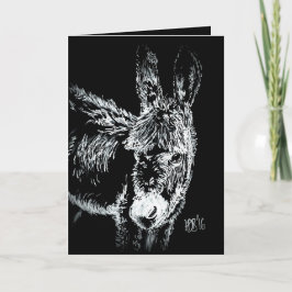 Winter Donkey Helgkort