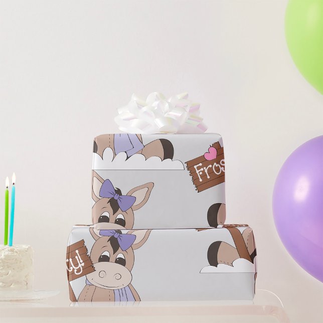 Winter Donkey Presentpapper (Skapare uppladdad)