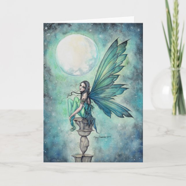 Winter Dream Fairy Fantasy Art Illustration Kort (Framsida)