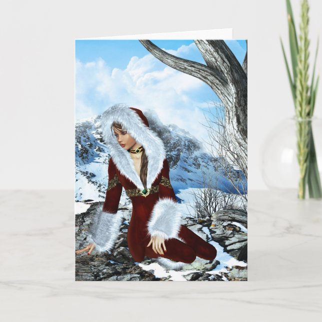 Winter Dreaming Fantasy Blank Card Helgkort (Framsida)