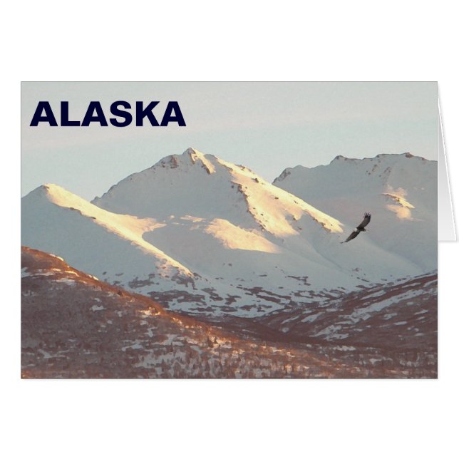 Winter Eagle Hälsningskort (Framsidan Horizontal)