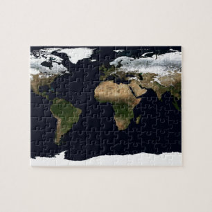 Winter Earth Geographiphique World Atlas Karta Pussel