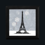 Winter Eiffel Torn, Snowflake Balloons jul Minnesask<br><div class="desc">Den här vackra paristemade helgdag har Eiffel Torn på en snöscen som är komplett med snöflingballonger.</div>