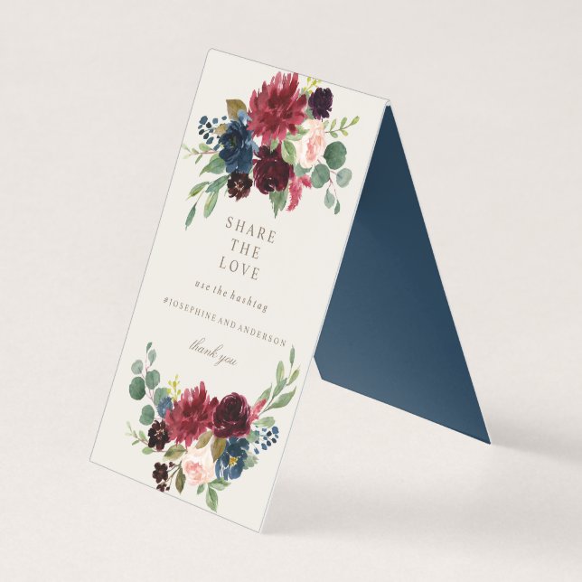 Winter Elegance  Kärlek Bord-signalen Kort (Framsida)