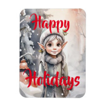 Winter Elf Wonderland Foldat Helgdag Card