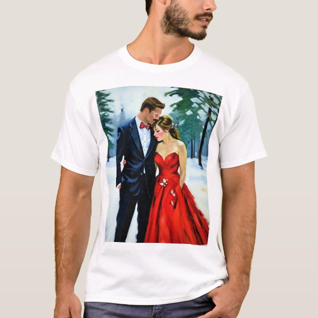 Winter Embrace  T Shirt (Framsida)