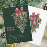 Winter Emerald Grönt Den kommande jul Bröllop Inbjudningar<br><div class="desc">Vinter Emerald Grönt - Elegant Foliage in Rustic Evergreen Hues. Bygg upp säsongens lockelse med vår traditionella julbröllopsinbjudan, som är förankrad i riken och den festliga färgen av rött och grönt. Den här inbjudan till elegant innehåller ömtåliga bladaccenter som framkallar skönheten hos vintergröna karm. Med en perfekt som blandar modern...</div>