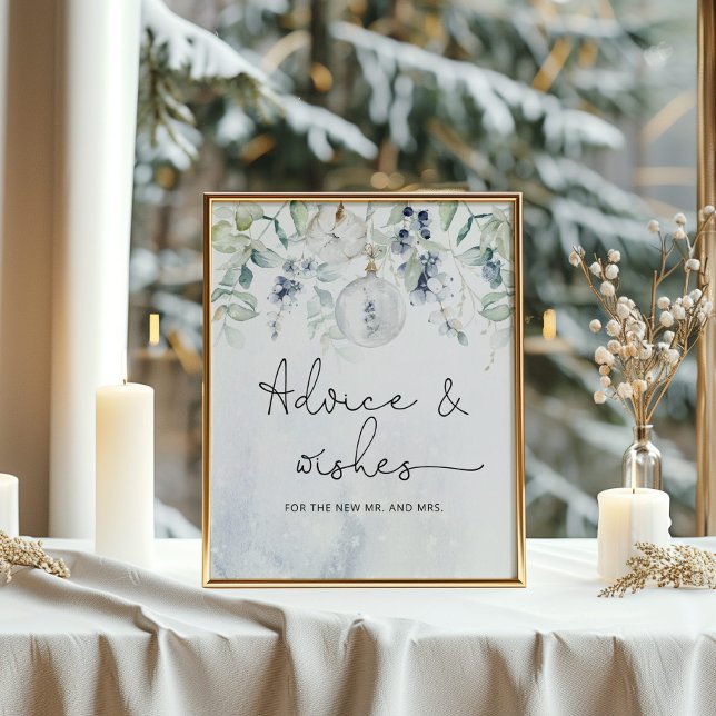 Winter eucalyptus Advisory och önskemål för Newlyw Poster (Skapare uppladdad)