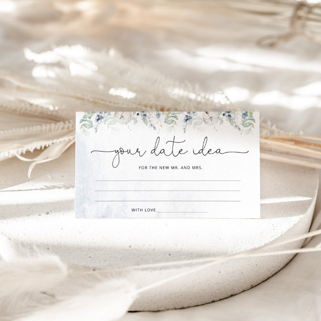 Winter eucalyptus Datum för kvällstankar. Datum bu Tilläggskort (Skapare uppladdad)