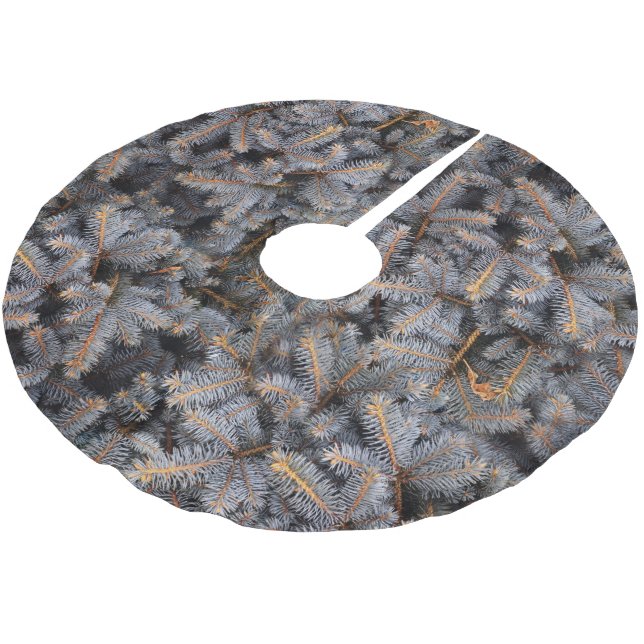 Winter Evergreen Blue Spruce Gräs Träd Julgransmatta Borstad Polyester (Vinklad)