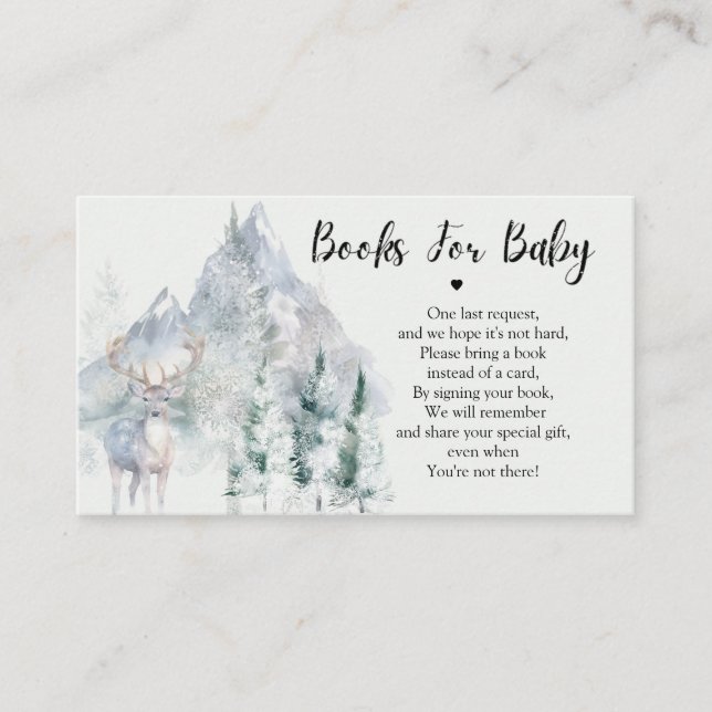 Winter Evergreen Books For Baby Enclosure Card Tilläggskort (Framsida)