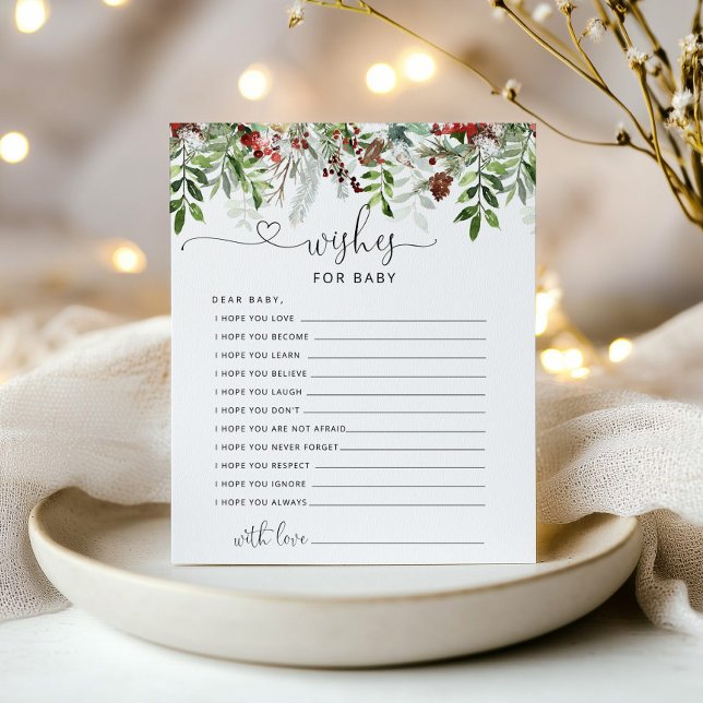 Winter evergreen önskemål för baby (Skapare uppladdad)