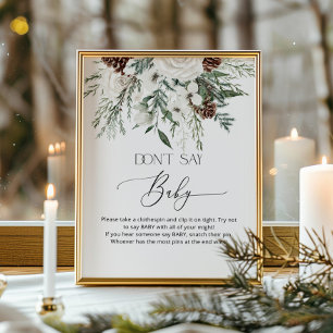 Winter evergreen Säg inte att baby Poster
