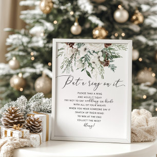 Winter evergreen satte ring på spel poster