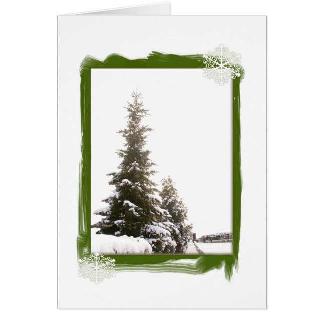 Winter Evergreens-DIY Hälsningskort (Framsidan)