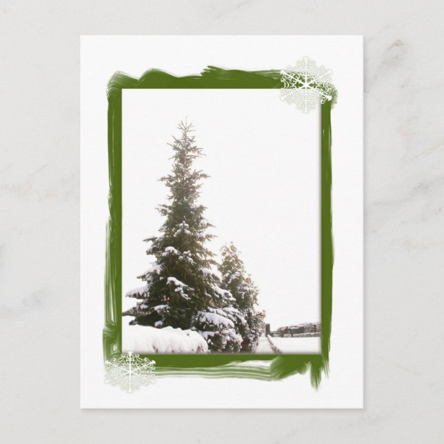 Winter Evergreens-DIY Vykort (Framsida)