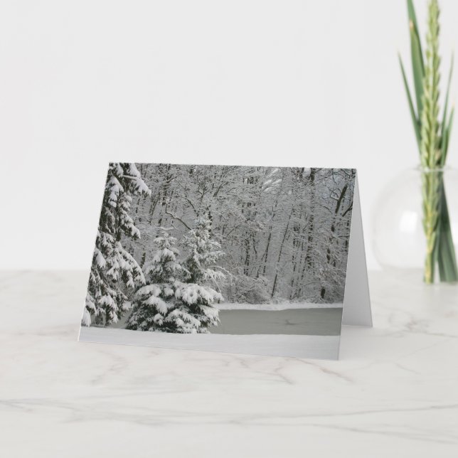 Winter Evergreens Notecard Kort (Framsida)