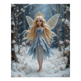 Winter Fairy Enchantment Perfect Poster