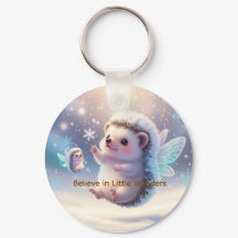 Winter Fairy Hedgehogs  – Cute Snowflake 