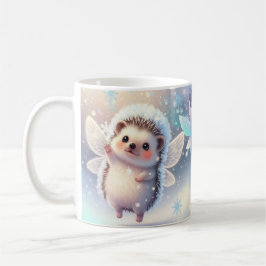 Winter Fairy Hedgehogs Mug – Cute Snowflake  Kaffemugg