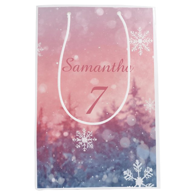 Winter Fairy Tale Gift Bag, Enchanted Snowscape (Framsidan)