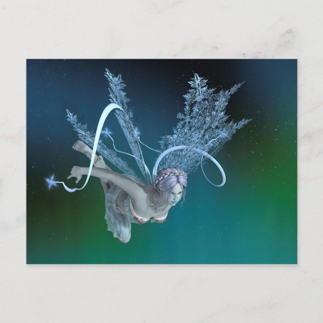 Winter Fairy Vykort (Framsida)
