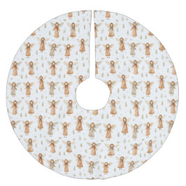 Winter Fairytale Neutralt Färg Träd Skirt Julgransmatta Borstad Polyester