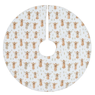 Winter Fairytale Neutralt Färg Träd Skirt Julgransmatta Borstad Polyester