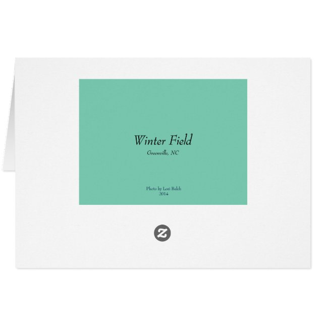 Winter Fält Hälsningskort (Baksidan Horizontal)