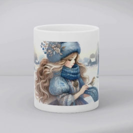 Winter Fantasy Princess in a Snowy Fairytale Lands Kaffemugg