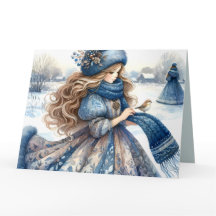 Winter Fantasy Princess in a Snowy Fairytale Lands