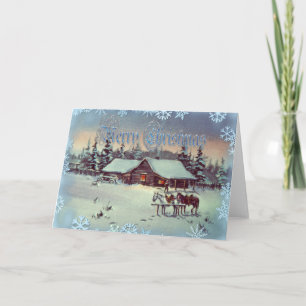 WINTER FARM by SHARON SHARPE Helgkort