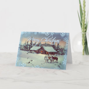 WINTER FARM by SHARON SHARPE Helgkort