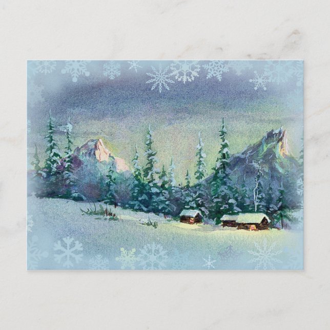 WINTER FARM by SHARON SHARPE Vykort (Framsida)