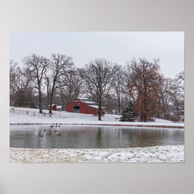 Winter Farm Pano Poster (Framsidan)