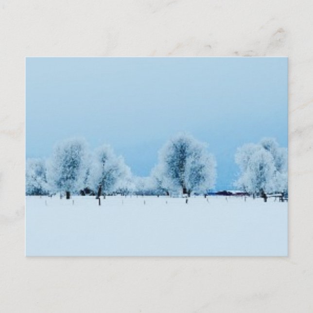 Winter Farm Vykort (Framsida)
