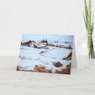 "Winter Farms"-kort för väghälsning i Land Kort
