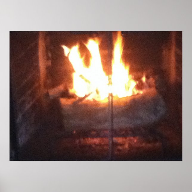 Winter Fireplace Poster (Framsidan)