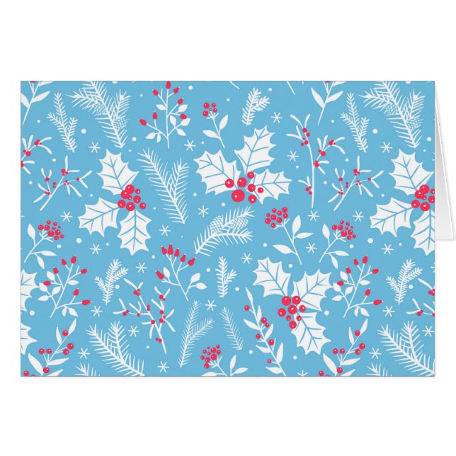 Winter flora 2 hälsningskort (Framsidan Horizontal)