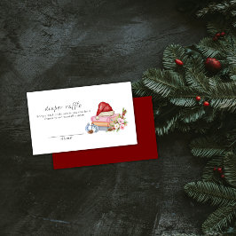 Winter Floral Books Diaper Raffle Baby Shower  Tilläggskort