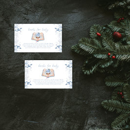 Winter Floral Snowball Books For Baby Shower  Tilläggskort