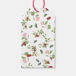 Winter Foliage and Berries Helgdag Presentetikett