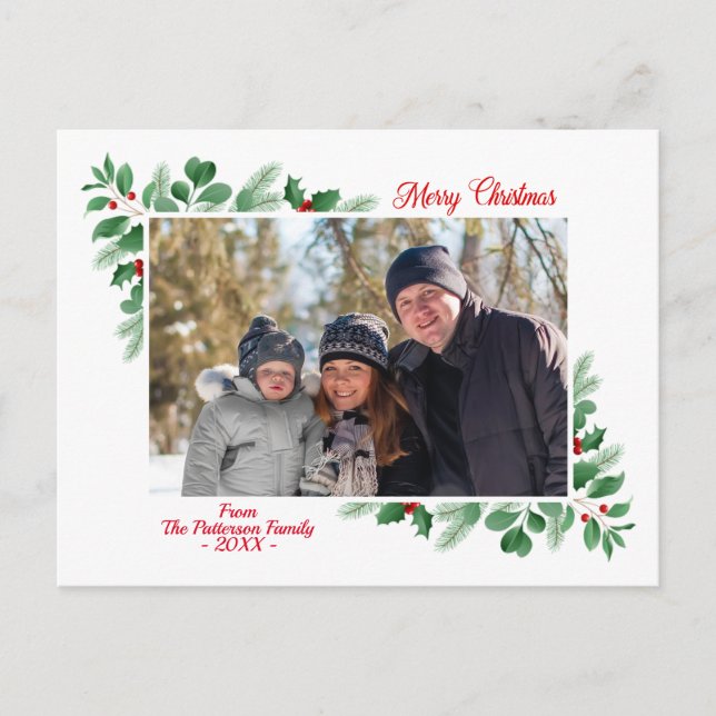 Winter Foliage God jul Photo Vykort (Framsida)