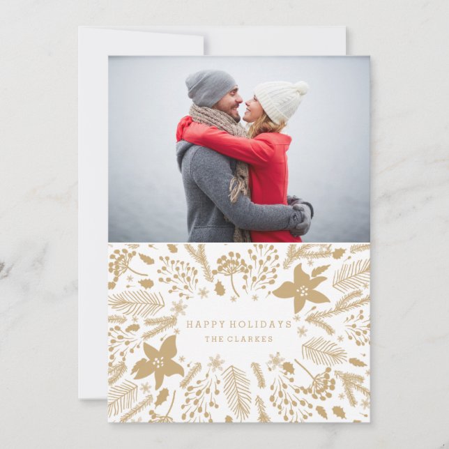 WINTER FOLIAGE WREATH | SNYGGT HELGDAG-kort Julkort (Framsida)