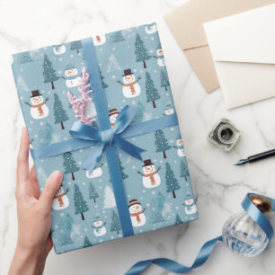 Winter för Cute Snögubbars Presentpapper