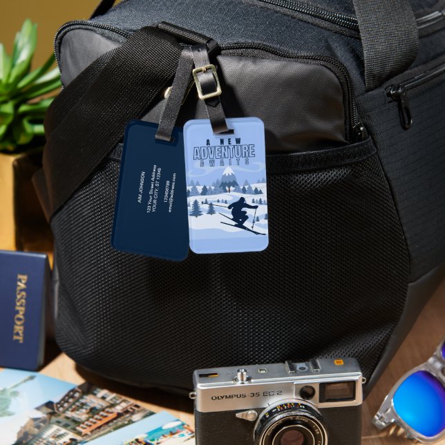 Winter för snowboarding utomhus Äventyr Bagagebricka (Fram & Baksida)