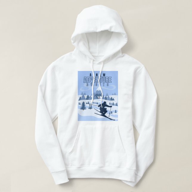 Winter för snowboarding utomhus Äventyr Hoodie (Design framsida)