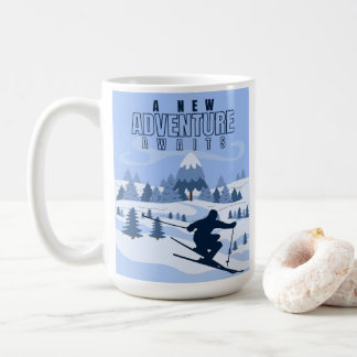 Winter för snowboarding utomhus Äventyr Kaffemugg